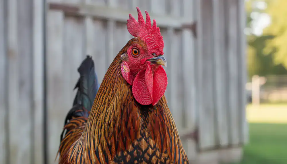 Portrait en gros plan d'un coq de race pure